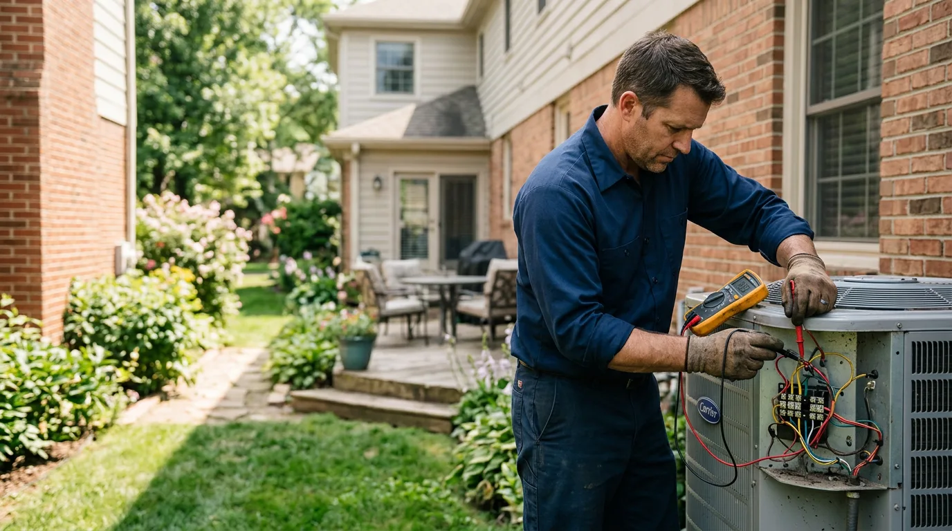 HVAC technician working near Lampe, MO